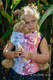 Puppentragehilfe, hergestellt vom gewebten Stoff (100% Baumwolle) - SWALLOWS RAINBOW LIGHT  #babywearing