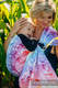 Ringsling, Jacquard Weave (100% cotton) - with gathered shoulder - SWALLOWS RAINBOW LIGHT - standard 1.8m #babywearing
