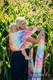 Baby Wrap, Jacquard Weave (100% cotton) - SWALLOWS RAINBOW LIGHT - size XL #babywearing