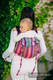 Nosidło Klamrowe ONBUHIMO splot jodełkowy (100% bawełna), rozmiar Standard - MAŁA JODEŁKA MALINOWY OGRÓD  #babywearing