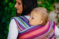 Baby Wrap, Herringbone Weave (100% cotton) - LITTLE HERRINGBONE RASPBERRY GARDEN - size S #babywearing