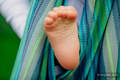 Chusta do noszenia dzieci, tkana splotem jodełkowym, bawełna - MAŁA JODEŁKA AMAZONIA  - rozmiar XS #babywearing