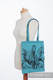 Einkaufstasche, hergestellt aus gewebtem Stoff (100% Baumwolle) - GALLOP SCHWARZ & TÜRKIS  #babywearing
