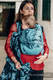 Żakardowa chusta do noszenia dzieci, bawełna - GALOP CZARNY Z TURKUSEM - rozmiar L #babywearing