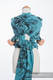 WRAP-TAI carrier Toddler with hood/ jacquard twill / 100% cotton / GALLOP BLACK & TURQUOISE #babywearing