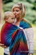 Żakardowa chusta kółkowa do noszenia dzieci, bawełna, ramię bez zakładek - BIG  LOVE TĘCZA DARK - long 2.1m #babywearing