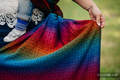 Baby Wrap, Jacquard Weave (100% cotton) - BIG LOVE RAINBOW DARK - size S #babywearing