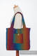 Schultertasche, hergestellt vom gewebten Stoff (100% Baumwolle) - BIG LOVE RAINBOW DARK  #babywearing