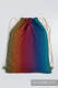 Sac à cordons en retailles d’écharpes (100 % coton) - BIG LOVE RAINBOW DARK - taille standard 32 cm x 43 cm #babywearing