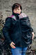 Babywearing Coat - Softshell - Black with Little Herringbone Inspiration - size 3XL #babywearing