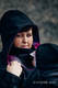 Kurtka do noszenia dzieci - Softshell - Czarna z Małą Jodełką Inspiracją - rozmiar 4XL #babywearing