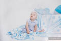 Swaddle Blanket Set - PEACOCK'S TAIL FANTASY, ICED LACE TURQUOISE&WHITE #babywearing