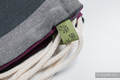 Sac à cordons en retailles d’écharpes (100 % coton) - SMOKY - FUCHSIA - taille standard 32 cm x 43 cm #babywearing