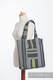 Sac à bandoulière en retailles d’écharpes (100 % coton) - SMOKY - LIME - taille standard 37 cm x 37 cm #babywearing