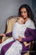 Baby Wrap, Jacquard Weave (80% cotton, 17% merino wool, 2% silk, 1% cashmere) - VINTAGE LACE - size M (grade B) #babywearing