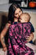 Baby Wrap, Jacquard Weave (100% cotton) - TIME BLACK & PINK (with skull) - size XL #babywearing