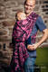 Écharpe, jacquard (100% coton) - TIME NOIR & ROSE (with skull) - taille S #babywearing