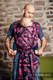 Żakardowa chusta do noszenia dzieci, bawełna - CZAS CZARNY Z RÓŻEM (z czaszką) - rozmiar L #babywearing