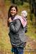 Babywearing Coat - Softshell - Charcoal with Little Herringbone Elegance - size XS #babywearing