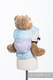 Nosidełko dla lalek z tkaniny chustowej - LŚNIĄCA KRÓLOWA ŚNIEGU  #babywearing
