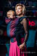 Mochila ergonómica, talla bebé, jacquard (60% algodón, 28% lana merino, 8% seda, 4% cachemira) - BIG LOVE - BLACK OPAL - Segunda generación #babywearing