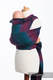 WRAP-TAI carrier Mini with hood/ jacquard twill / 60%  cotton, 28% Merino wool, 8% silk, 4% cashmere / BIG LOVE - BLACK OPAL #babywearing