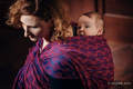 Fular, tejido jacquard (60% algodón, 36% lana merino, 4% hilo metalizado) - AMARYLLIS  PETALS - talla XL #babywearing