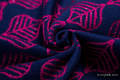 Baby Wrap, Jacquard Weave (60% cotton, 36% merino wool, 4% metallised yarn) - AMARYLLIS PETALS - size XL #babywearing