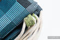 Turnbeutel, hergestellt vom gewebten Stoff (100% Baumwolle) - QUARTET RAINY - Standard Größe 32cmx43cm #babywearing