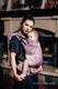 Mochila LennyUp, talla estándar, tejido jaquard (60% algodón, 40% lana merino) - conversión de fular GALLEONS BURGUNDY & CREAM #babywearing
