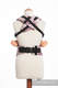 Mochila ergonómica, talla bebé, jacquard (60% algodón, 40% lana merino) - GALLEONS BURGUNDY & CREAM - Segunda generación #babywearing