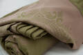 Żakardowa chusta do noszenia dzieci, bawełna - Paw Indyjski - Zielony z Kawą - rozmiar M #babywearing