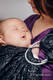 Bandolera de anillas, tejido Jacquard (96% algodón, 4% hilo metalizado) - TWISTED LEAVES METAL & DUST - standard 1.8m  #babywearing