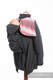 Babywearing Coat - Softshell - Charcoal with Little Herringbone Elegance - size XXL #babywearing