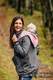 Babywearing Coat - Softshell - Charcoal with Little Herringbone Elegance - size 6XL #babywearing