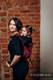 Nosidło Klamrowe ONBUHIMO  z tkaniny żakardowej (60% Bawełna 28% Len 12% Jedwab Tussah), rozmiar Standard - ZAKRĘCONE LIŚCIE - SZCZYPTA CHILI #babywearing
