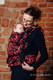 LennyUp Carrier, Standard Size, jacquard weave, 60% cotton, 28% linen 12% tussah silk - TWISTED LEAVES - PINCH OF CHILLI #babywearing