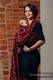 Baby Wrap, Jacquard Weave (60% cotton 28% linen 12% tussah silk) - TWISTED LEAVES - PINCH OF CHILLI - size XL #babywearing