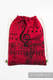 Sac à cordons en retailles d’écharpes (100% coton) - SYMPHONY FLAMENCO - taille standard 32 cm x 43 cm #babywearing