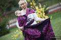 Baby Wrap, Jacquard Weave (100% cotton) - Speed Purple & Black - size M #babywearing