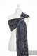 Ringsling, Jacquard Weave (96% cotton, 4% metallised yarn) - with gathered shoulder - QUEEN OF THE NIGHT - standard 1.8m #babywearing