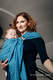 Żakardowa chusta kółkowa do noszenia dzieci, bawełna, ramię bez zakładek - COULTERA GRANAT Z TURKUSEM - long 2.1m #babywearing