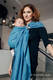 Sling, jacquard (100% coton) - avec épaule sans plis - COULTER BLEU MARINE & TURQUOISE - long 2.1m #babywearing
