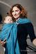 Żakardowa chusta kółkowa do noszenia dzieci, bawełna - COULTERA GRANAT Z TURKUSEM - long 2.1m #babywearing
