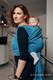 Écharpe, jacquard (100% coton) - COULTER BLEU MARINE & TURQUOISE - taille L #babywearing