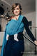 Fular, tejido jacquard (100% algodón) - COULTER AZUL MARINO & TURQUESA - talla XS #babywearing