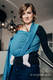 Fular, tejido jacquard (100% algodón) - COULTER AZUL MARINO & TURQUESA - talla M #babywearing
