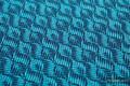 Fular, tejido jacquard (100% algodón) - COULTER AZUL MARINO & TURQUESA - talla XS #babywearing