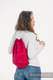 Mochila portaobjetos hecha de tejido de fular (100% algodón) - I LOVE YOU - talla estándar 32cmx43cm #babywearing