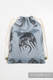 Turnbeutel, hergestellt vom gewebten Stoff (100% Baumwolle) - DRAGON STEEL BLUE - Standard Größe 32cmx43cm #babywearing